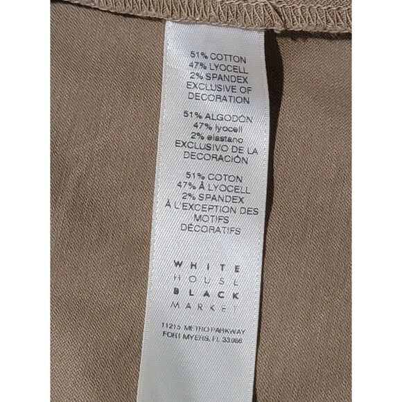 White House Black Market Military Khaki Jacket 6 Nehru Collar 70s Vibe - Picture 8 of 13